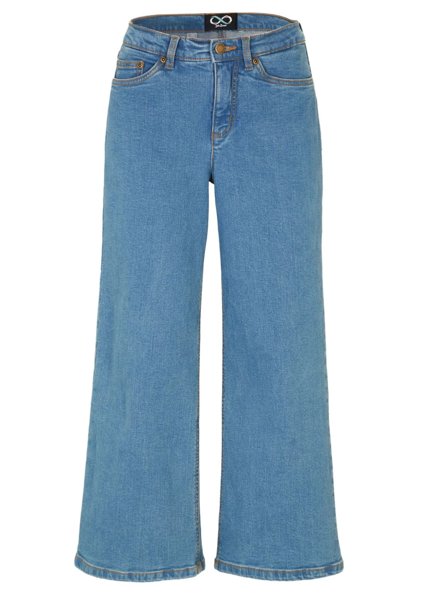 bonprix bonprix Vaqueros>Vaqueros capri anchos Essential Azul piedra