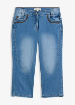 Mujer bonprix bonprix Vaqueros capri con corte ajustado y talle medio