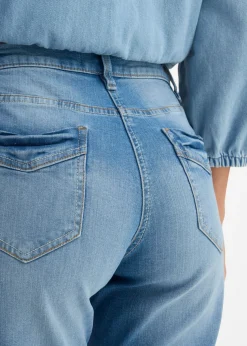 Mujer bonprix bonprix Vaqueros capri con corte ajustado y talle medio