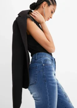 Mujer bonprix bonprix Vaqueros capri con estampado de mariposas