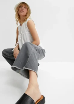 Mujer bonprix bonprix Vaqueros capri de corte ancho