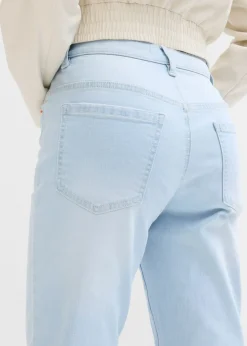 Mujer bonprix bonprix Vaqueros capri de talle alto con corte mom