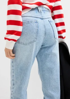 Mujer bonprix bonprix Vaqueros capri de talle alto con corte mom