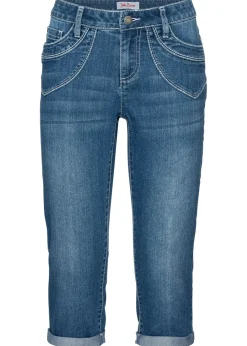 Mujer bonprix bonprix Vaqueros capri de talle medio con corte recto