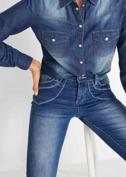 Mujer bonprix bonprix Vaqueros capri de talle medio con corte recto