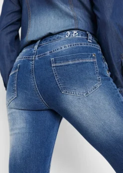 Mujer bonprix bonprix Vaqueros capri de talle medio con corte recto