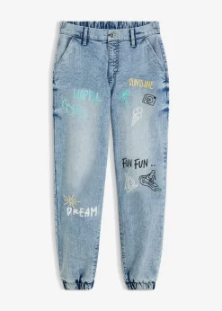 Mujer bonprix bonprix Vaqueros con talle medio, cinturilla cómoda y corte barrel