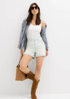 Mujer bonprix bonprix Vaqueros cortos poco elásticos con talle alto