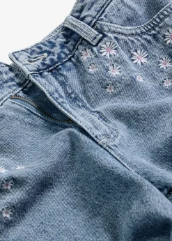 Mujer bonprix bonprix Vaqueros de algodón con talle medio y perneras anchas