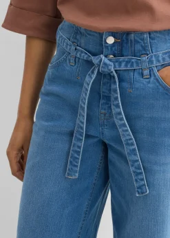 Mujer bonprix bonprix Vaqueros de algodón orgánico con perneras recta y talle alto