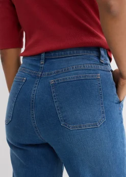 Mujer bonprix bonprix Vaqueros de algodón orgánico con perneras recta y talle alto
