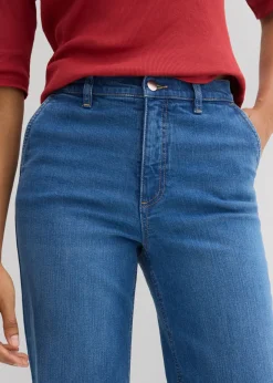 Mujer bonprix bonprix Vaqueros de algodón orgánico con perneras recta y talle alto