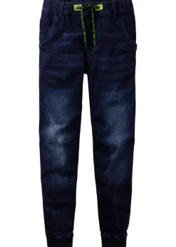 Niños bonprix bonprix Vaqueros de chándal sin cierre, regular fit, tapered