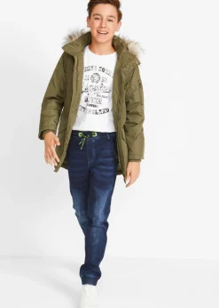 Niños bonprix bonprix Vaqueros de chándal sin cierre, regular fit, tapered