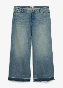 bonprix bonprix Vaqueros>Vaqueros de pernera ancha, mid waist denim claro desgastado vintage