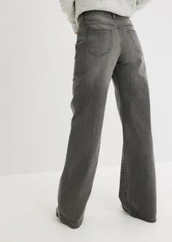 Mujer bonprix bonprix Vaqueros de pernera ancha, mid waist, elástico