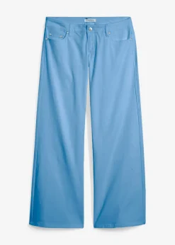 bonprix bonprix Tallas Pequeñas>Vaqueros de pernera ancha, low waist azul claro denim usado
