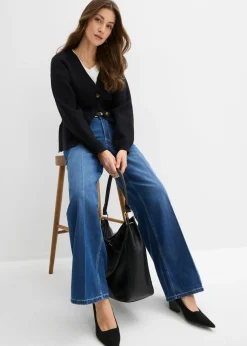 Mujer bonprix bonprix Vaqueros de pernera ancha, mid waist