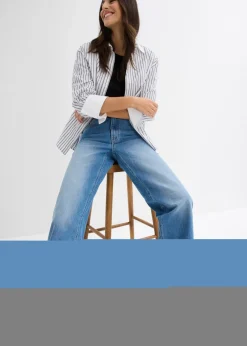 Mujer bonprix bonprix Vaqueros de pernera ancha, high waist