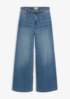 Mujer bonprix bonprix Vaqueros de pernera ancha, mid waist, largo completo