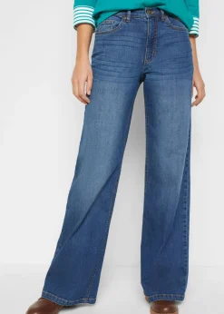 Mujer bonprix bonprix Vaqueros de pernera ancha, high waist, de algodón orgánico