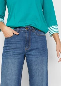 Mujer bonprix bonprix Vaqueros de pernera ancha, high waist, de algodón orgánico