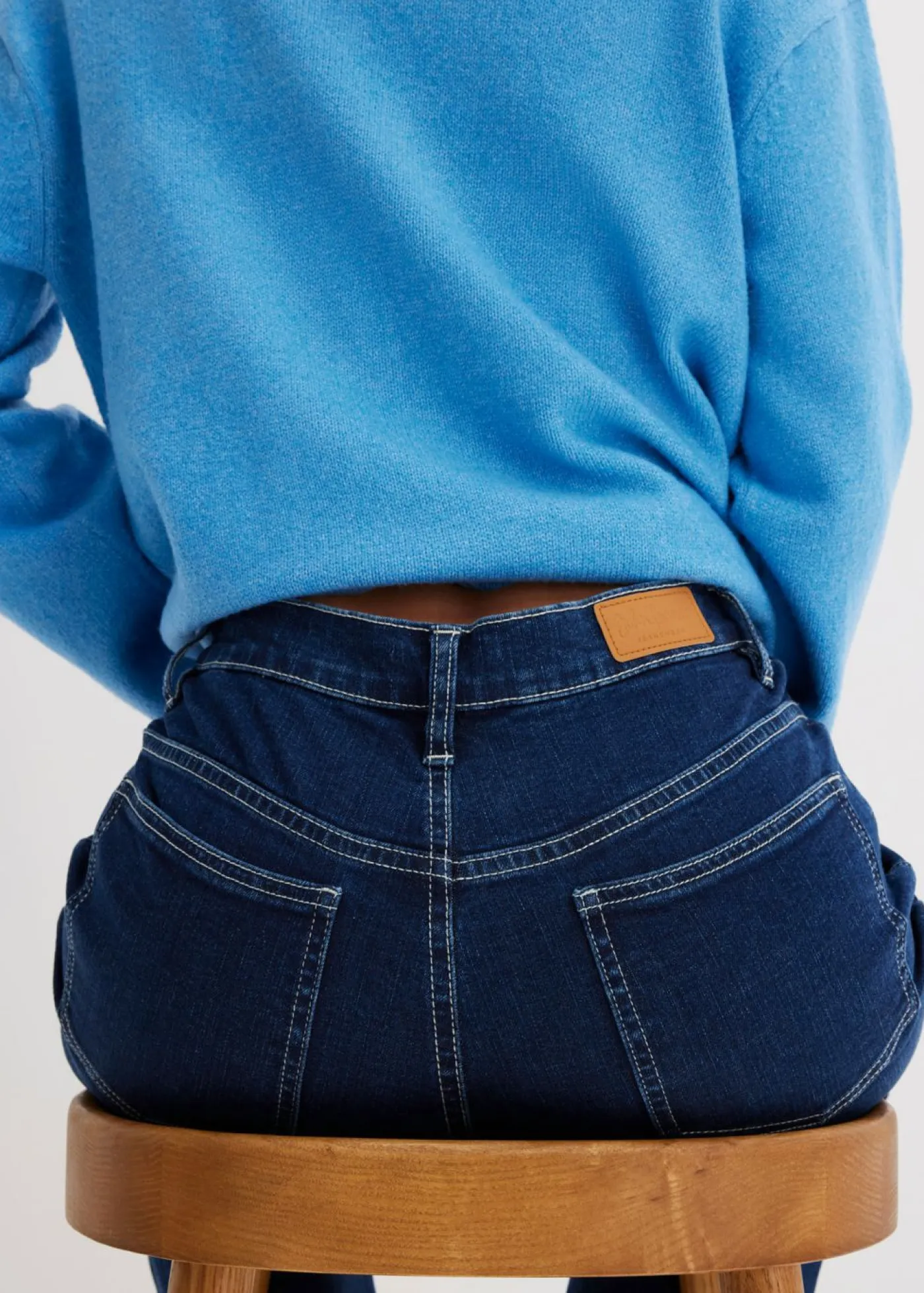 bonprix bonprix Vaqueros|Tallas Pequeñas>Vaqueros de pernera ancha, high waist, de algodón orgánico denim intenso