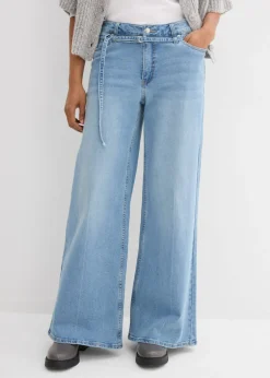 Mujer bonprix bonprix Vaqueros de pernera ancha, mid waist