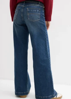 Mujer bonprix bonprix Vaqueros de pernera ancha, mid waist, largo completo