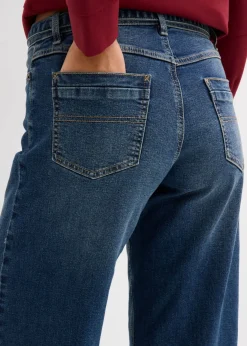 Mujer bonprix bonprix Vaqueros de pernera ancha, mid waist, largo completo