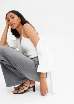 Mujer bonprix bonprix Vaqueros de pernera ancha, high waist