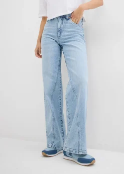 Mujer bonprix bonprix Vaqueros de pernera ancha, high waist, low stretch