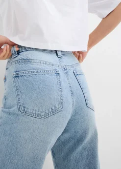 Mujer bonprix bonprix Vaqueros de pernera ancha, high waist, low stretch