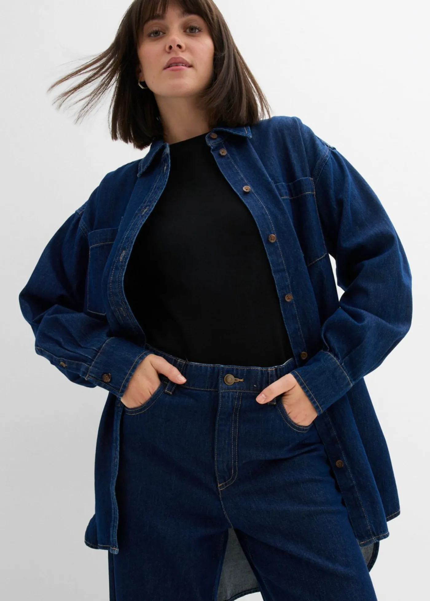 Mujer bonprix bonprix Vaqueros de pernera ancha, high waist