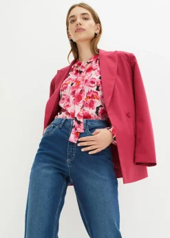 Mujer bonprix bonprix Vaqueros de pernera ancha con talle alto