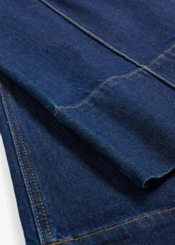 Mujer bonprix bonprix Vaqueros de pierna ancha, tiro medio y largo acortado