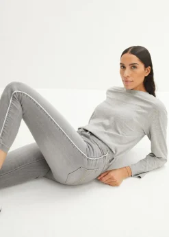 Mujer bonprix bonprix Vaqueros elásticos cómodos con largo capri y corte pitillo