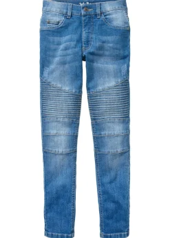 bonprix bonprix Ropa 9 A 16 Años·Jeans>Vaqueros elásticos con cintura ajustable y corte pitillo/recto Denim
