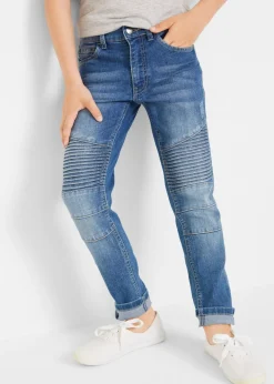 bonprix bonprix Ropa 9 A 16 Años·Jeans>Vaqueros elásticos con cintura ajustable y corte pitillo/recto Denim