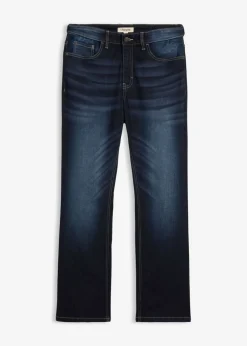 bonprix bonprix Vaqueros>Vaqueros elásticos con corte clásico, cinturilla elástica y diseño bootcut denim oscuro