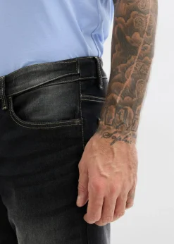 Hombre bonprix bonprix Vaqueros elásticos con corte clásico, cinturilla elástica y diseño bootcut