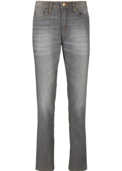 bonprix bonprix Vaqueros>Vaqueros elásticos con corte mom y talle medio Denim gris usado