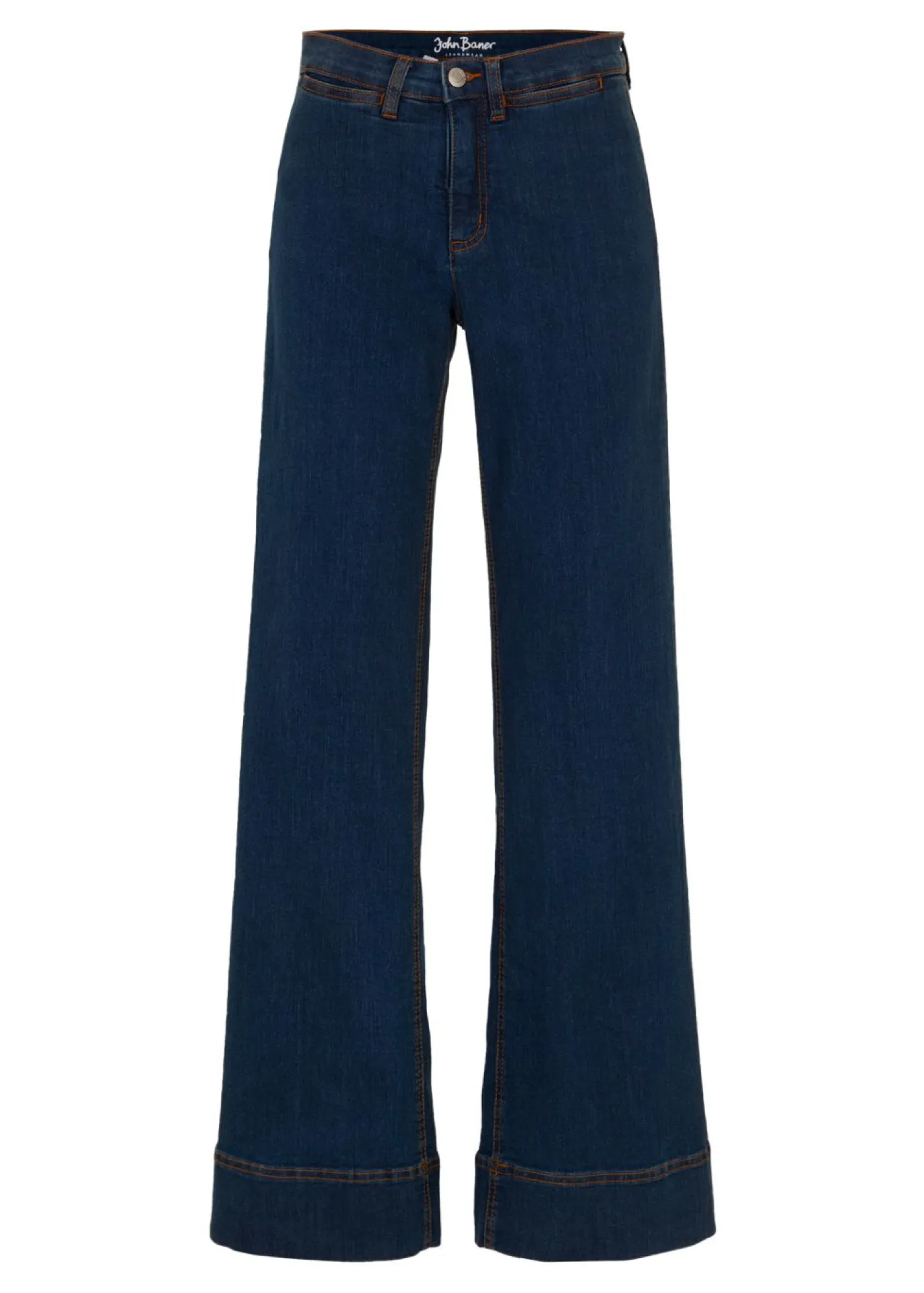 Mujer bonprix bonprix Vaqueros elásticos con pernera ancha y talle medio