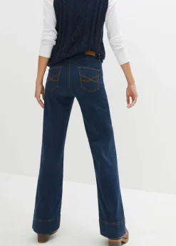 Mujer bonprix bonprix Vaqueros elásticos con pernera ancha y talle medio