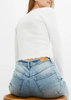 Mujer bonprix bonprix Vaqueros elásticos de cintura alta y corte mom