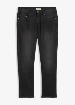 bonprix bonprix Vaqueros>Vaqueros elásticos ligeros, slim fit, straight Negro denim