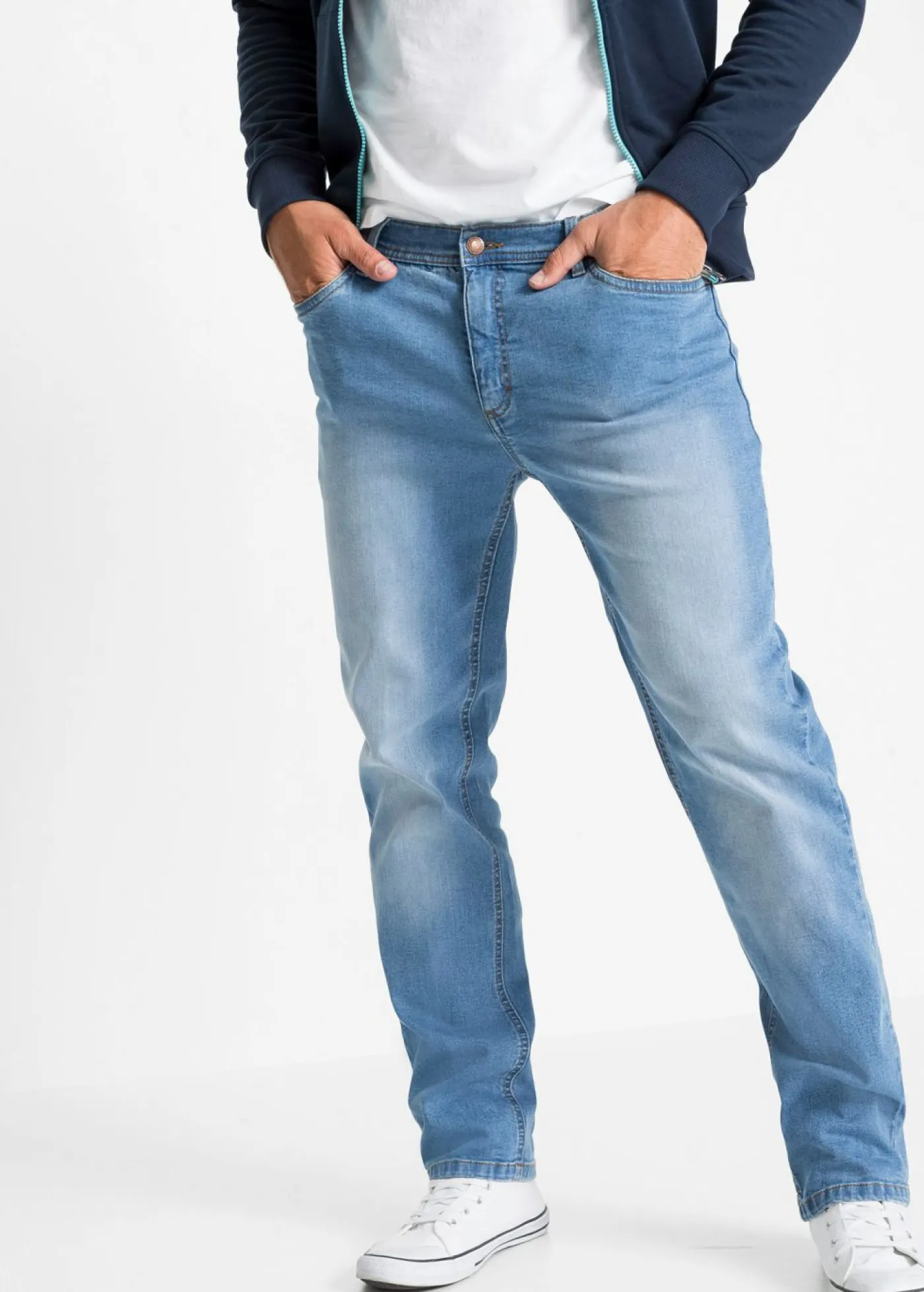 Hombre bonprix bonprix Vaqueros elásticos ligeros regular fit, straight (2 unidades)