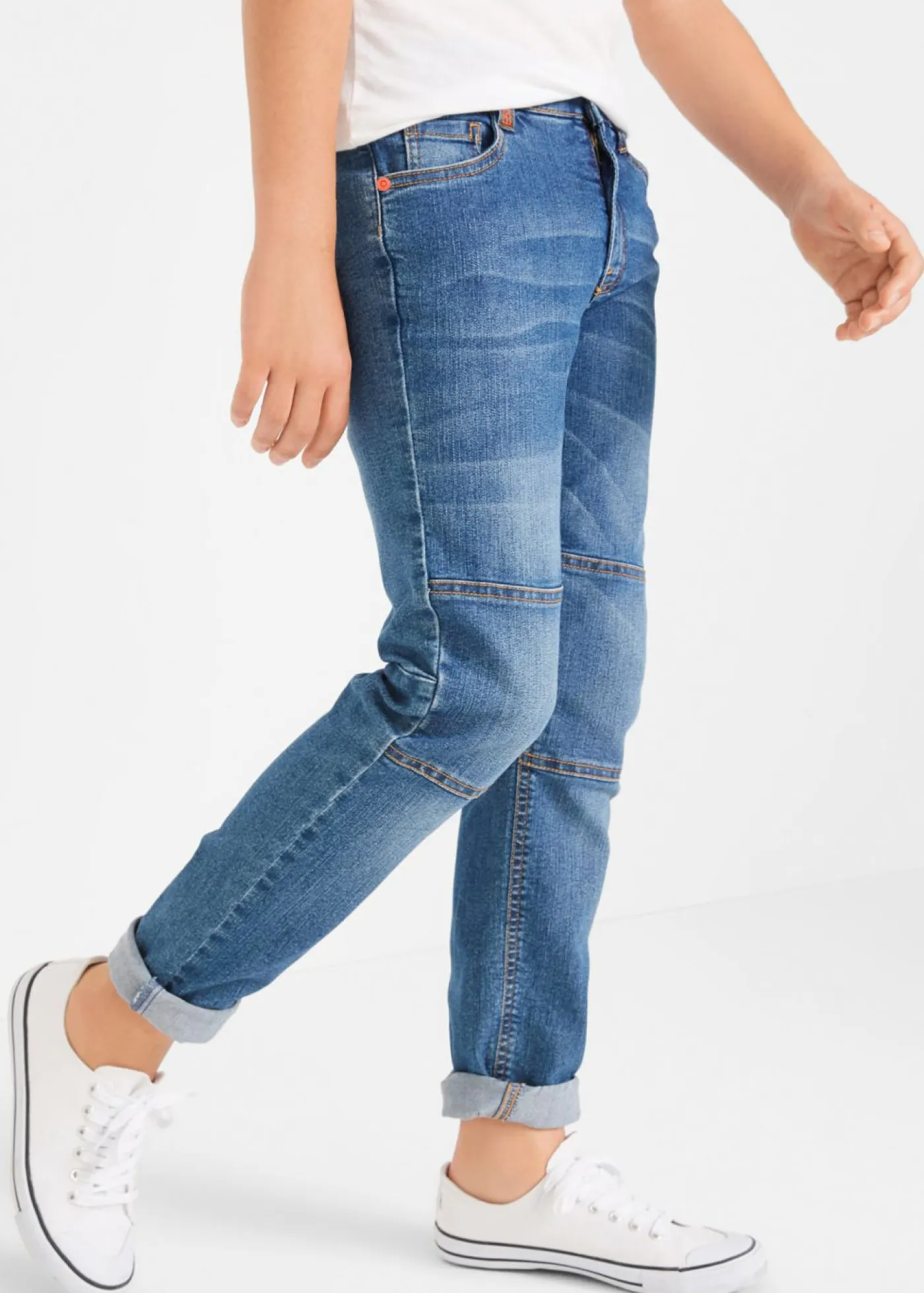 Niños bonprix bonprix Vaqueros elásticos, regular fit, con rodillera reforzada, straight