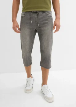 Hombre bonprix bonprix Vaqueros elásticos sin cierre, ligeros, regular fit, sin cierre y largo 3/4, straight (2 unidades)