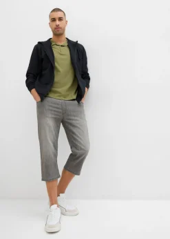 Hombre bonprix bonprix Vaqueros elásticos sin cierre, ligeros, regular fit, sin cierre y largo 3/4, straight (2 unidades)